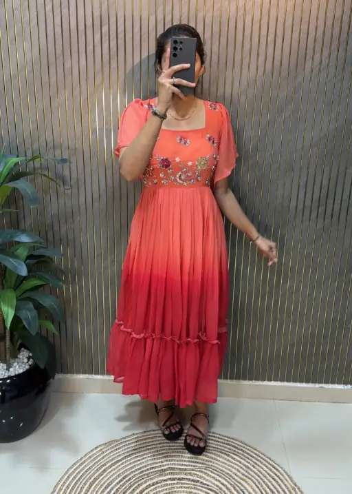 Georgette Handwork Gown for Party