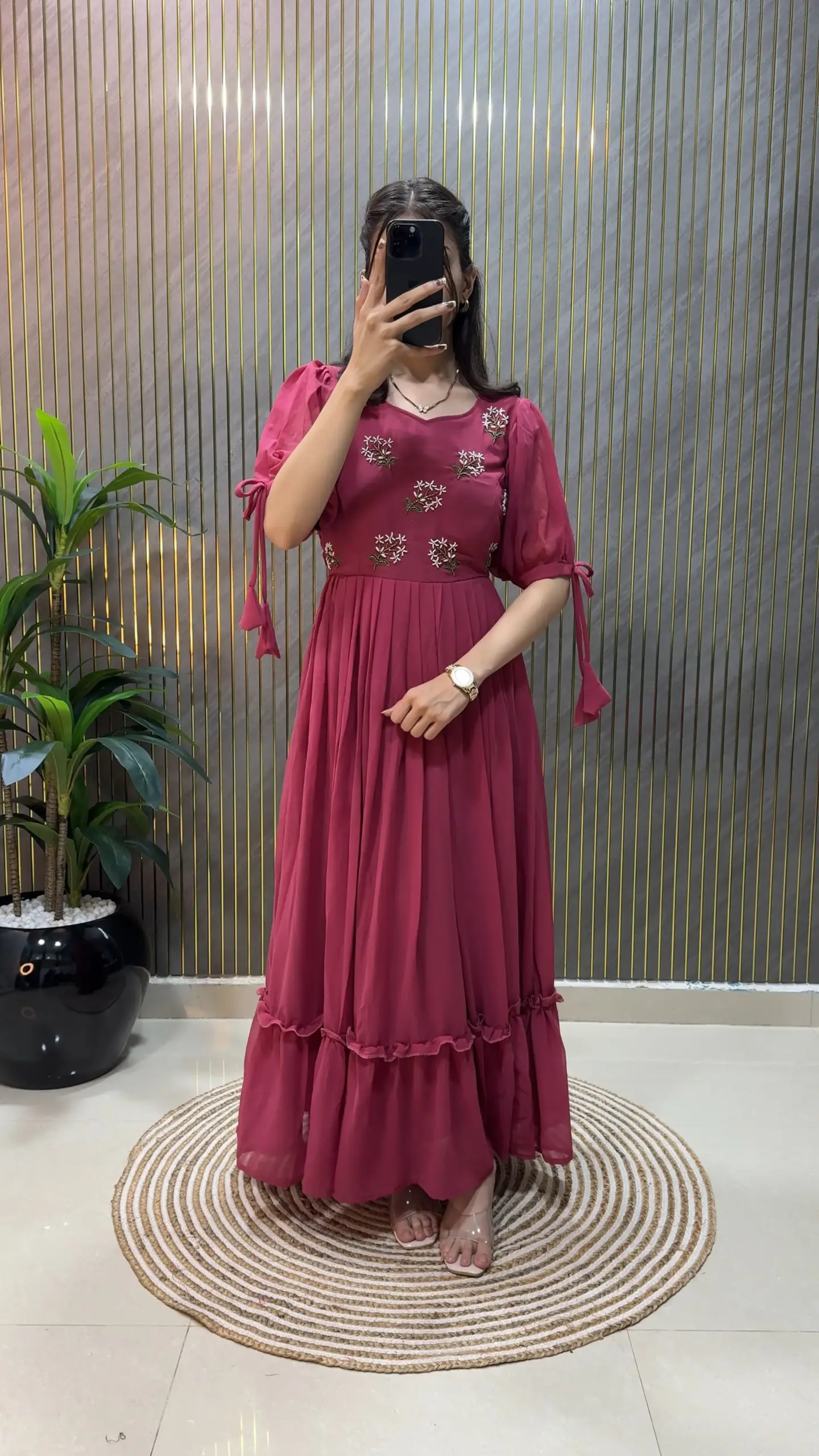 Handwork Stylish Party Gown - Image 3