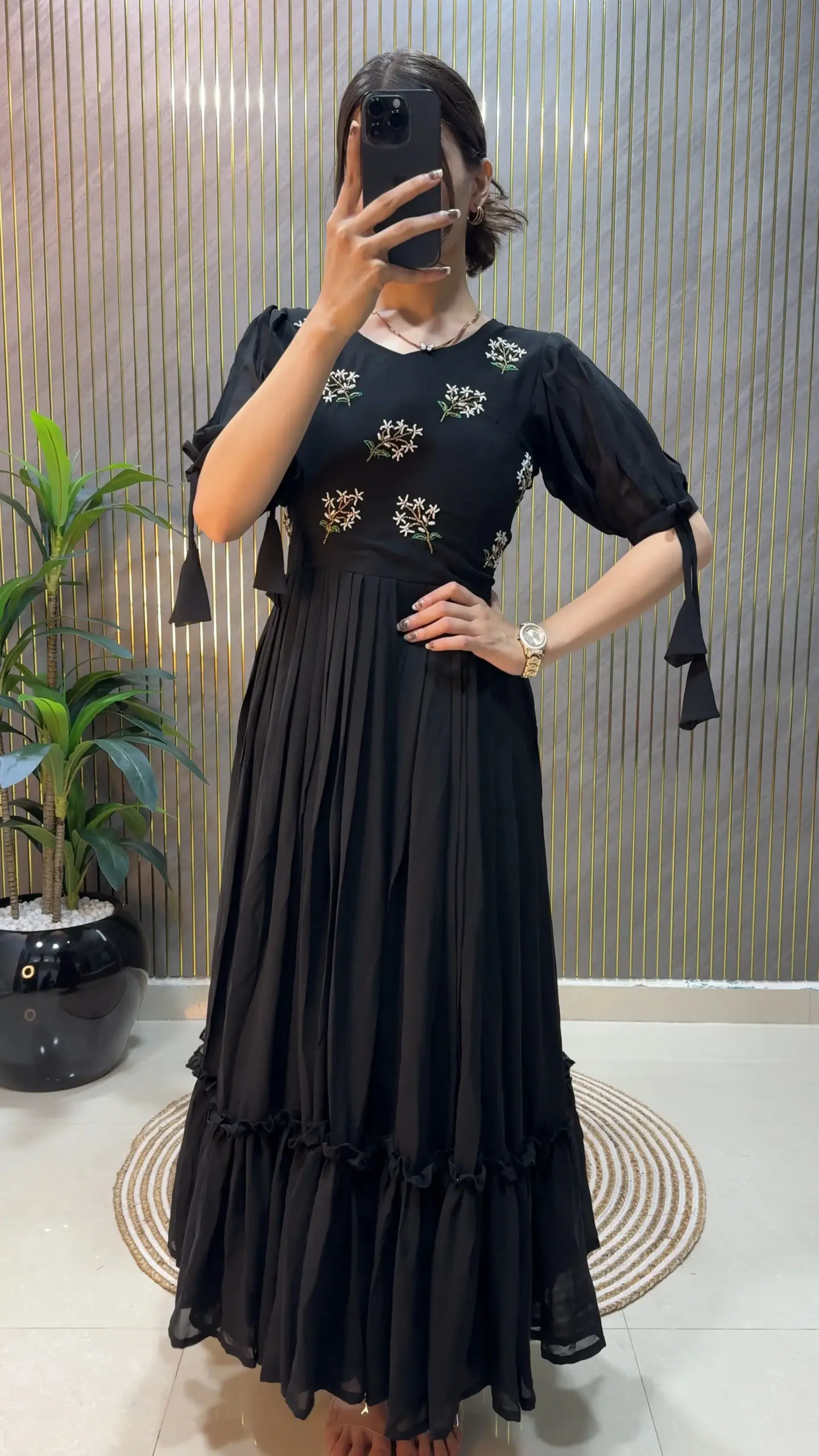 Handwork Stylish Party Gown - Image 5