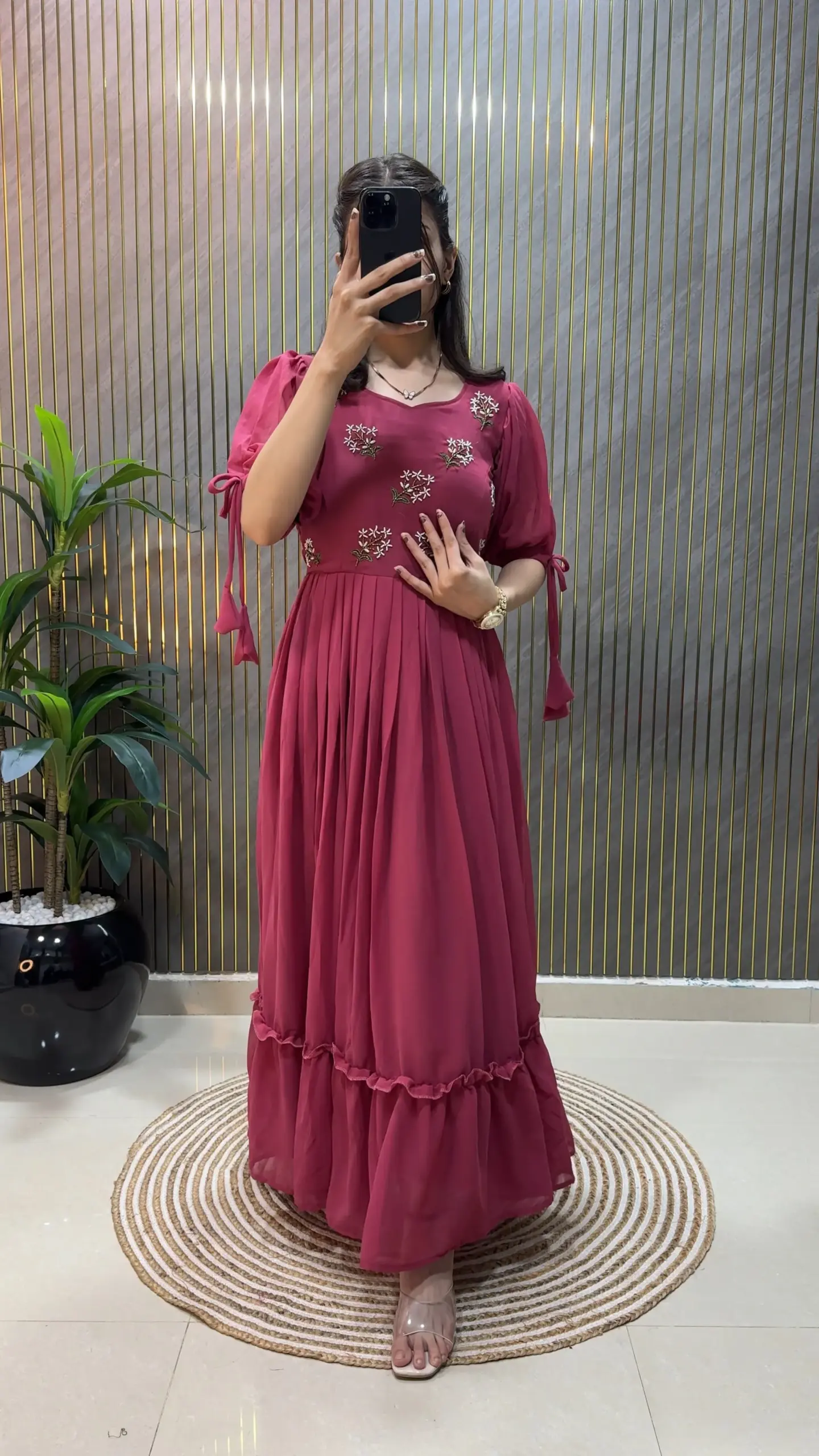 Handwork Stylish Party Gown - Image 6