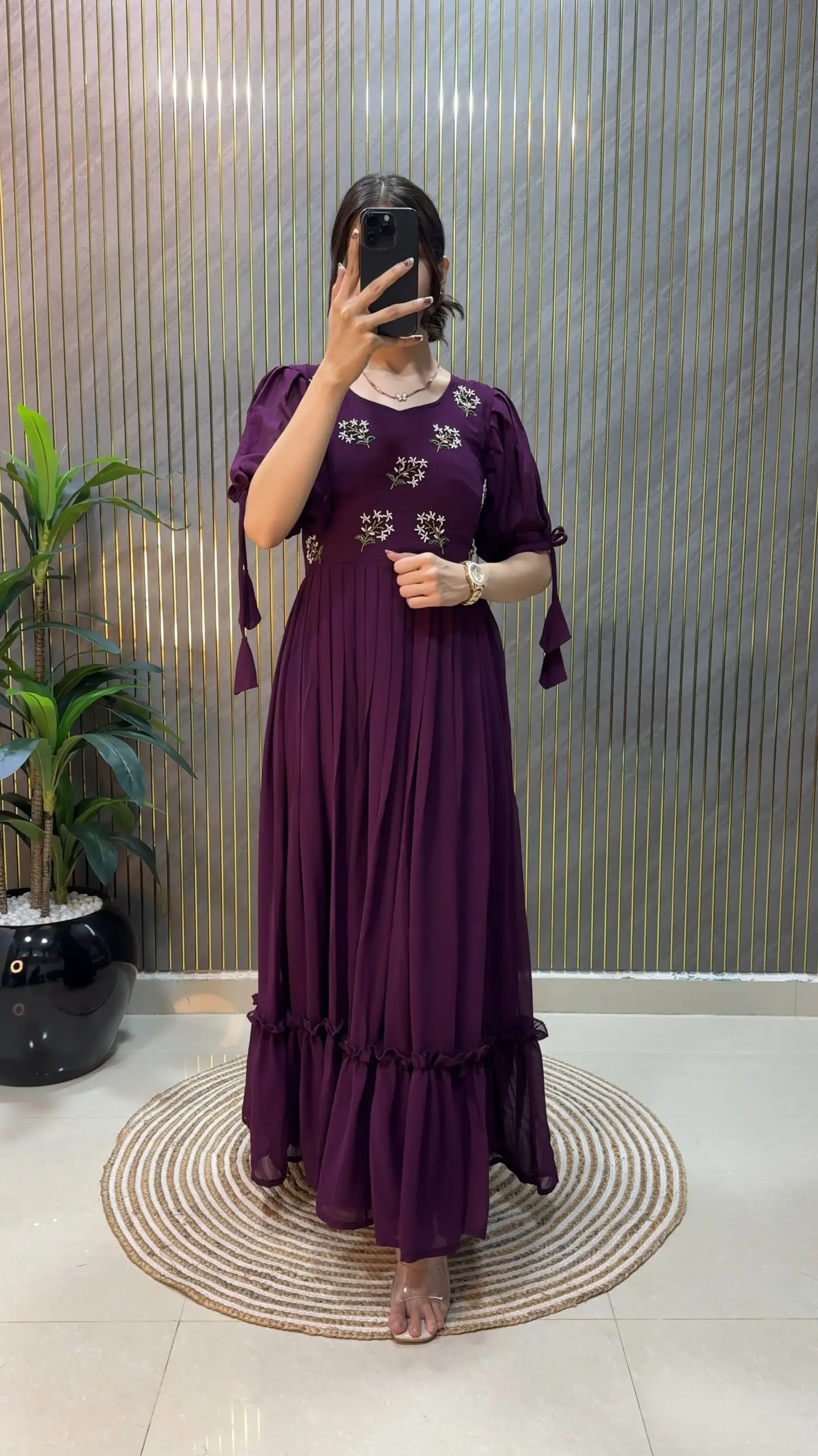 Handwork Stylish Party Gown - Image 7