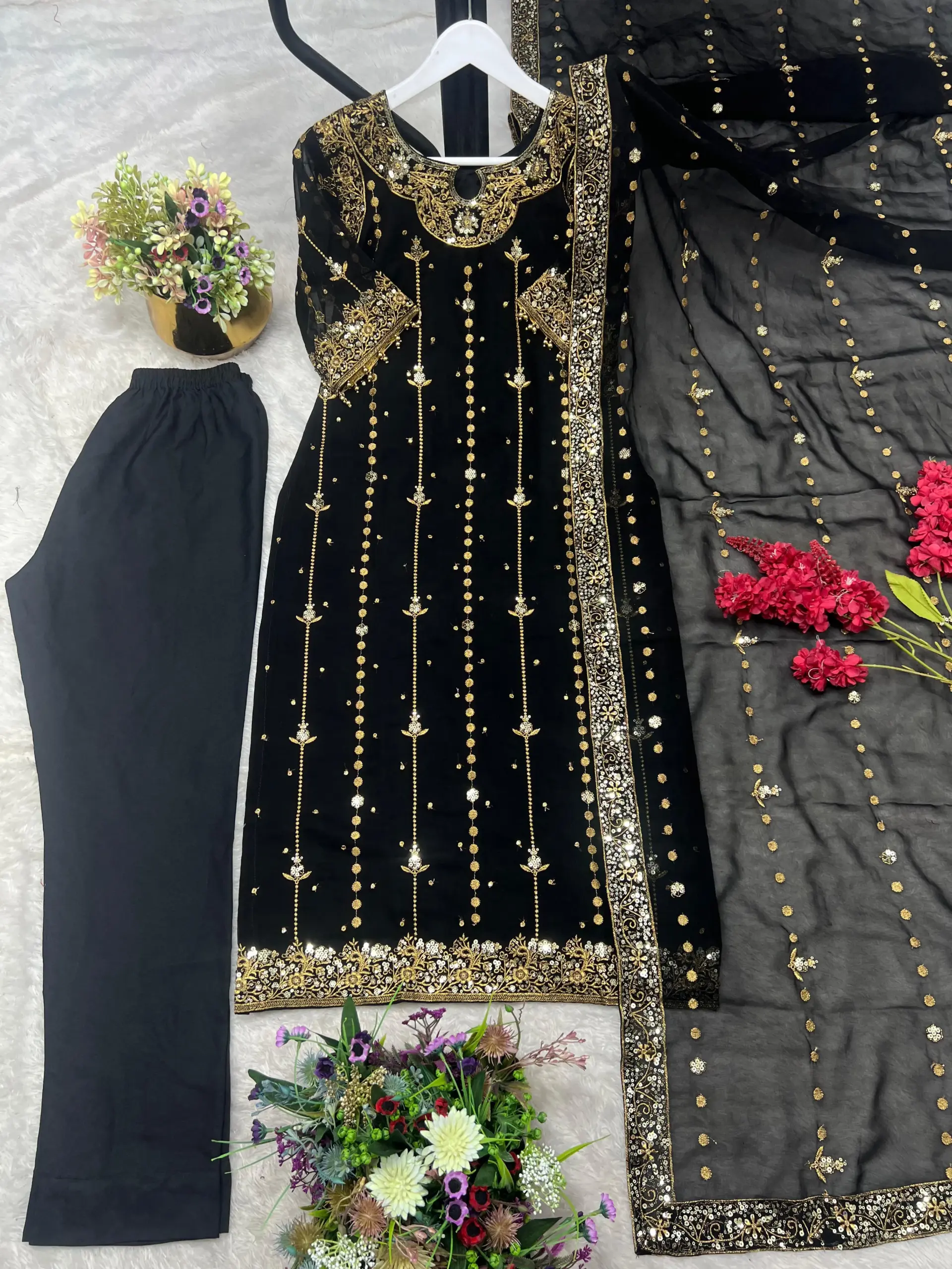 Heavy Embroidery Readymade Pakistani Dress - Image 3