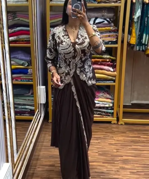 Indo Western Ready to Wear Saree Design