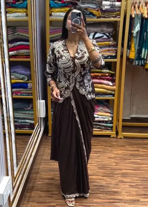 Indo Western Ready to Wear Saree Design