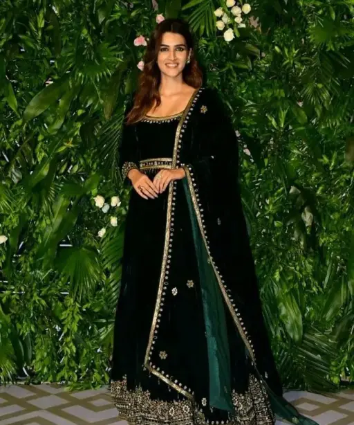 Kriti Sanon Inspired Velvet Anarkali Suit