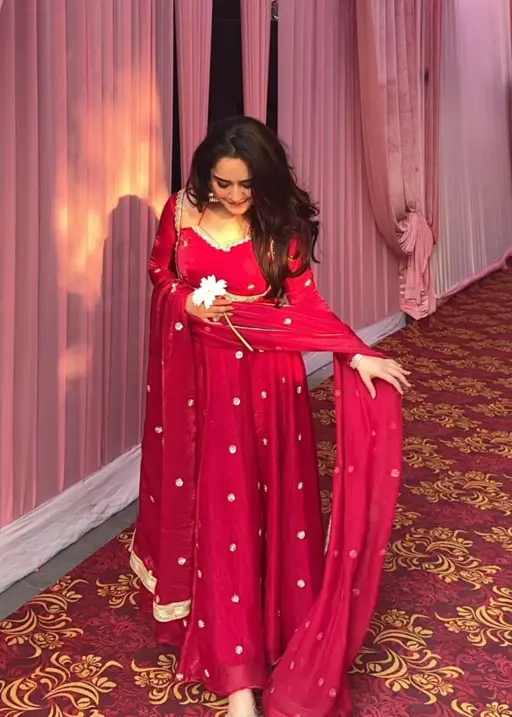 Most Viral Red Ethnic Anarkali Suit