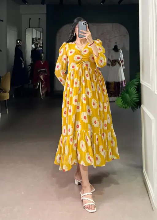 Mustard Floral Frocks