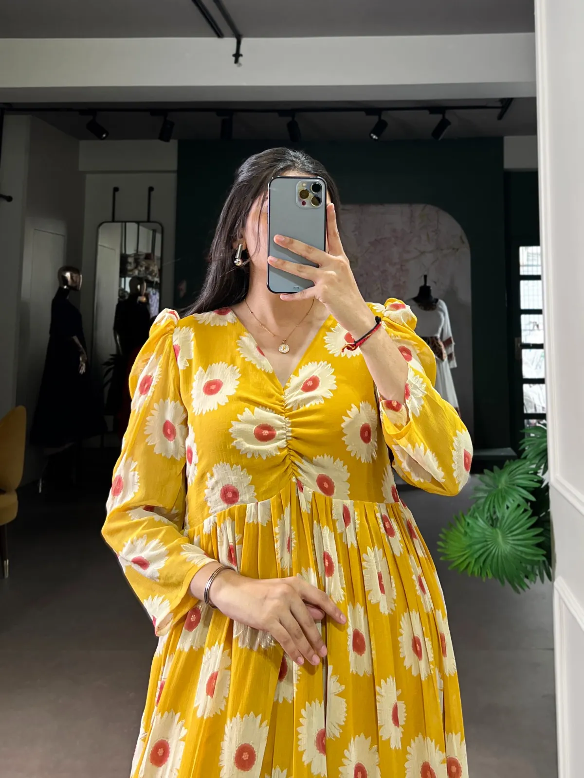 Mustard Floral Frocks - Image 2