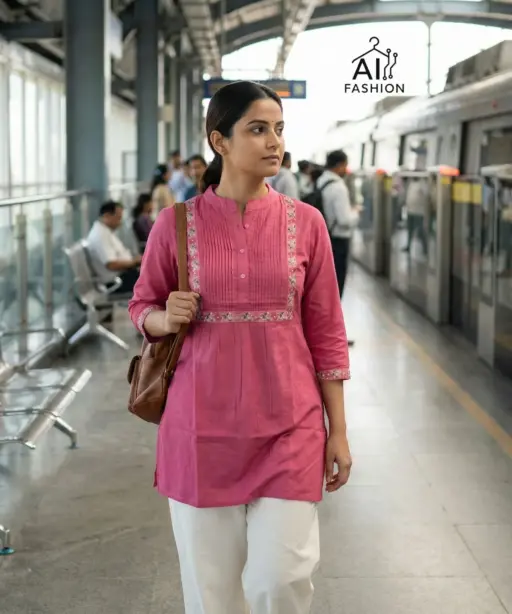 Office Wear Western Top with Embroidery