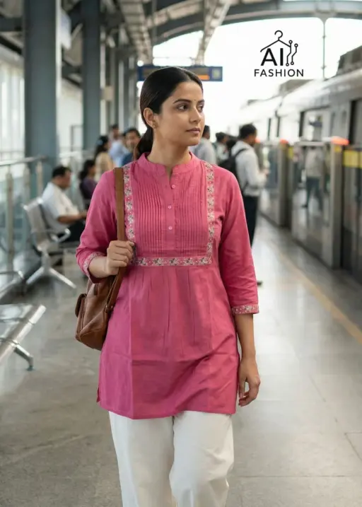 Office Wear Western Top with Embroidery