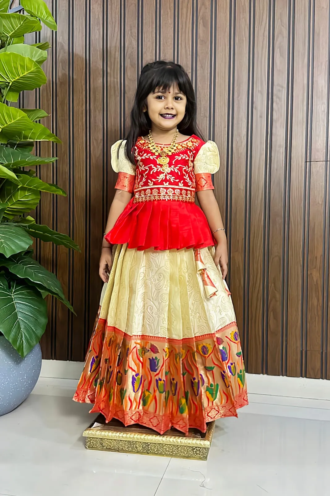 Paithani Kids Lehenga Choli - Image 3