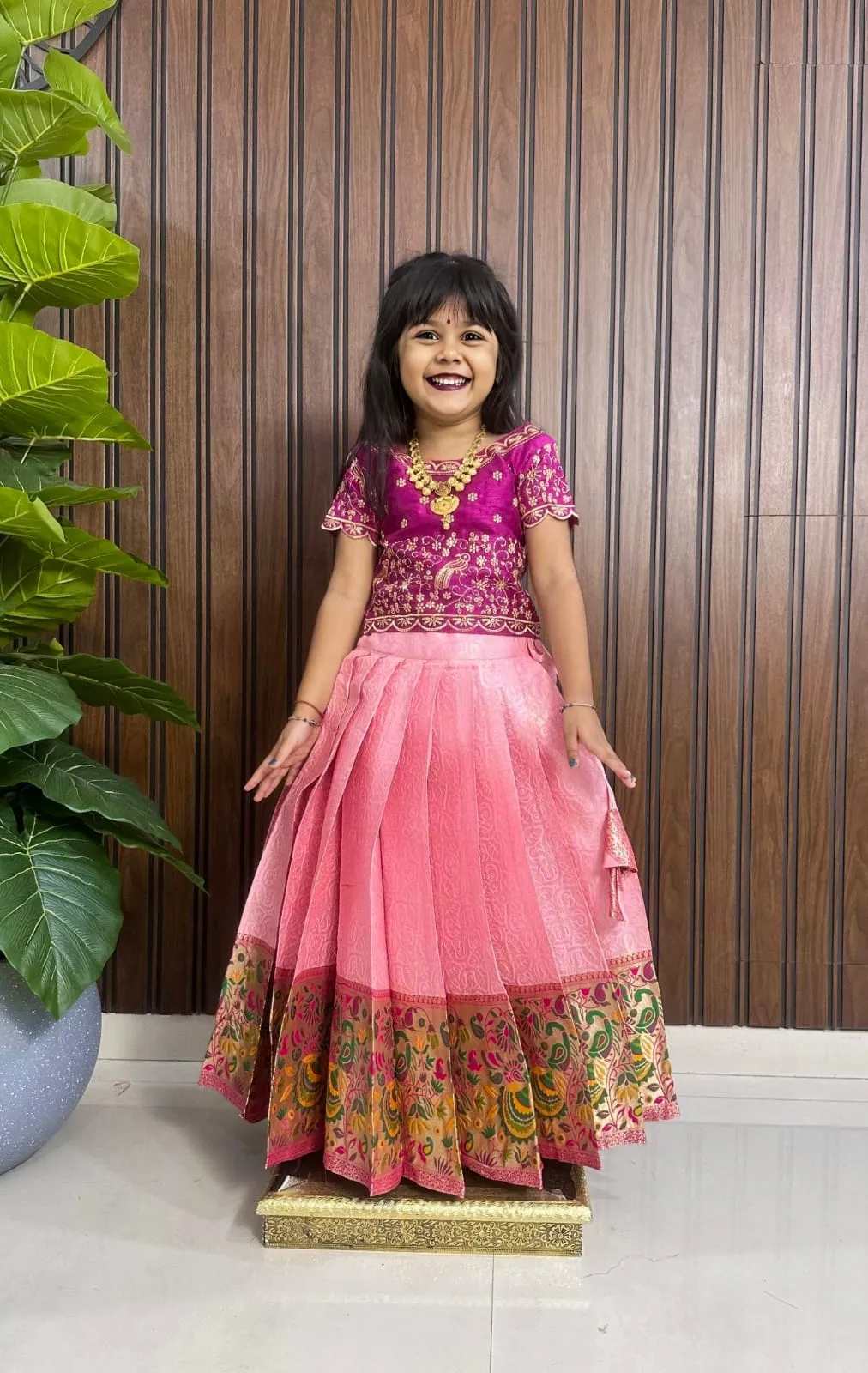 Paithani Kids Lehenga Choli - Image 5
