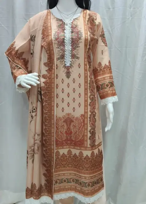 Plus Size Pakistani Printed Salwar Suit