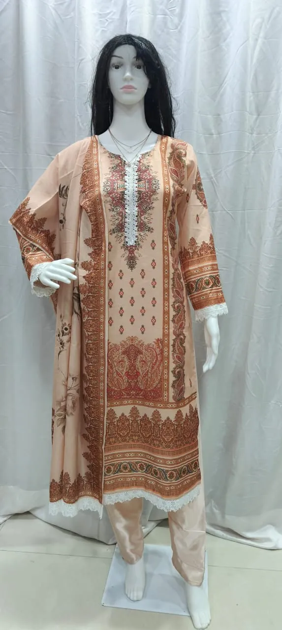 Plus Size Pakistani Printed Salwar Suit