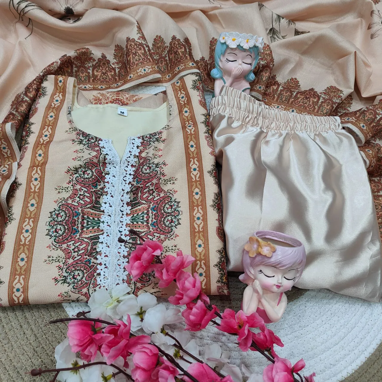 Plus Size Pakistani Printed Salwar Suit - Image 5