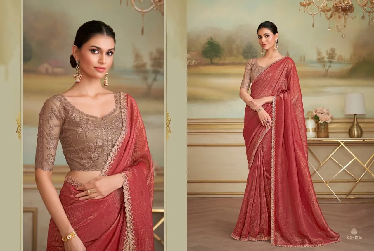 Premium Party Saree with Fancy Blouse - Image 5