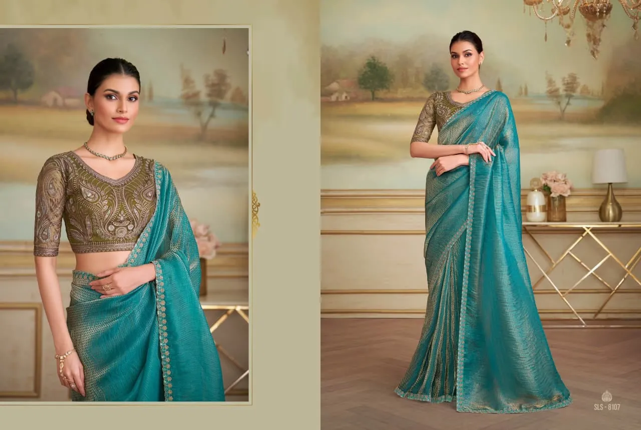 Premium Party Saree with Fancy Blouse - Image 6