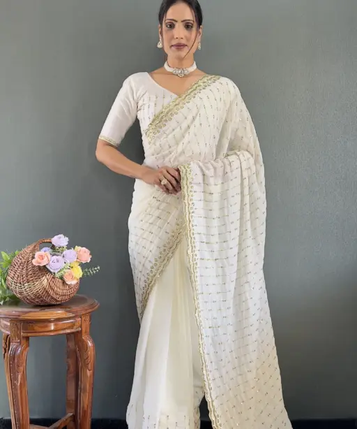 Premium Sequence Readymade Saree