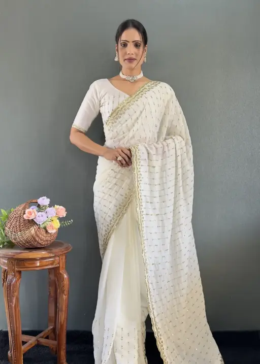 Premium Sequence Readymade Saree