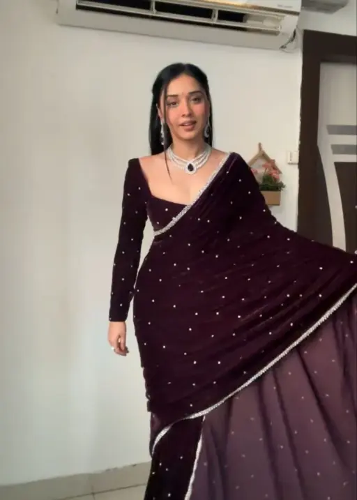 Premium Velvet Readymade Saree