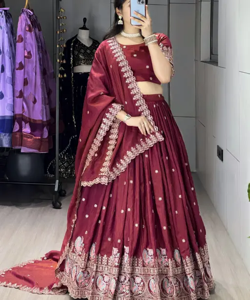 Readymade Embroidered Lehenga for women