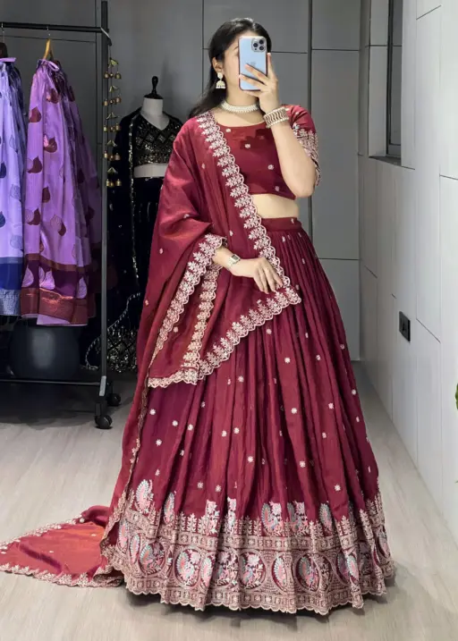 Readymade Embroidered Lehenga for women