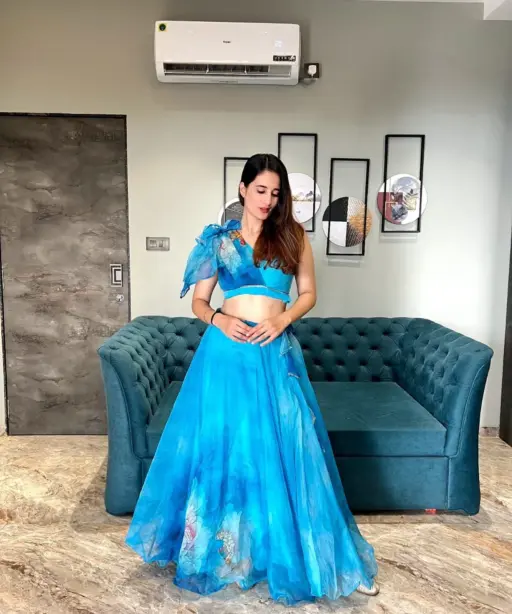 Readymade Floral Lehenga with Fancy Blouse