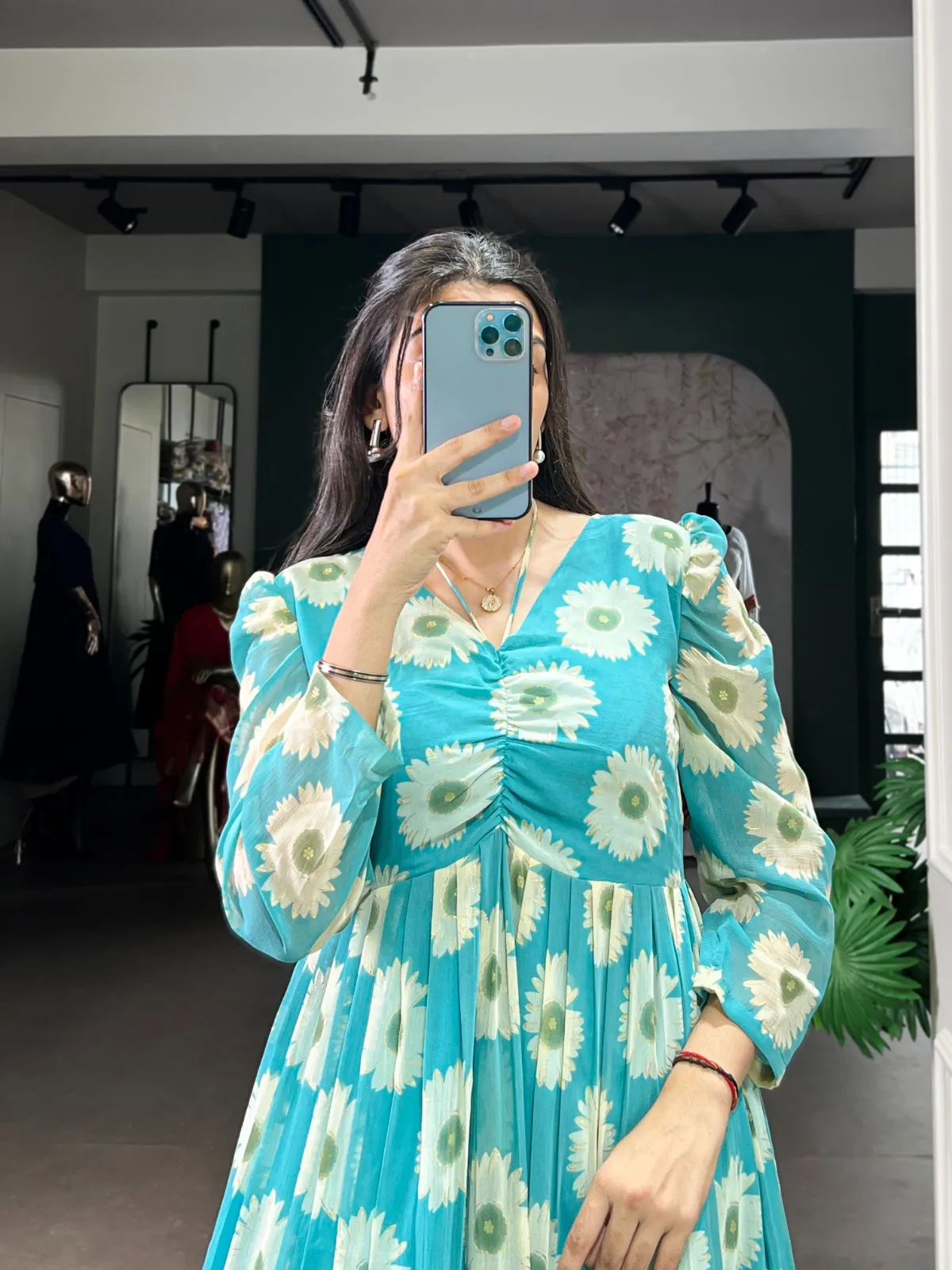 Sky Blue Beach Wear Frock - Image 2