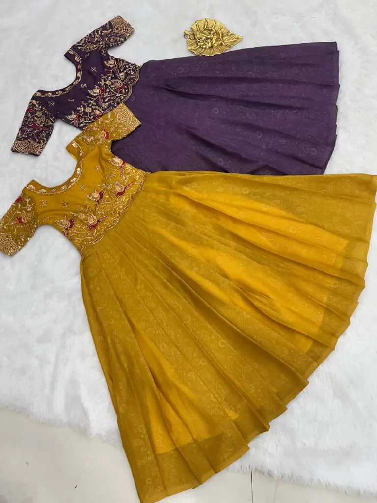 Small Girls Handwork Gown For Party - Image 7