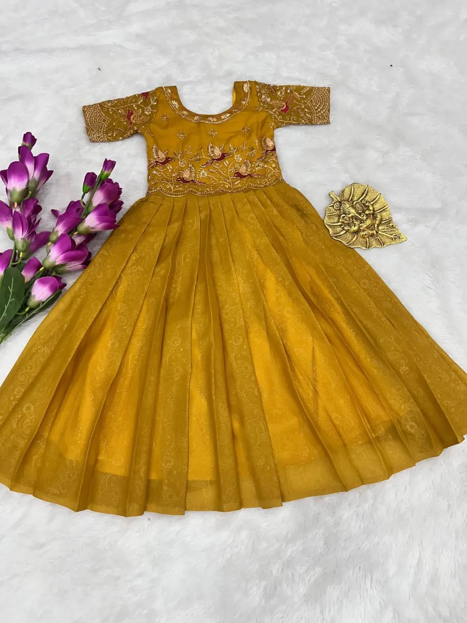Small Girls Handwork Gown For Party - Image 8