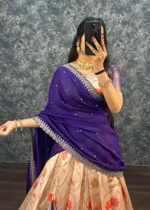 South Special Litchi Silk Lehenga Choli Under Budget