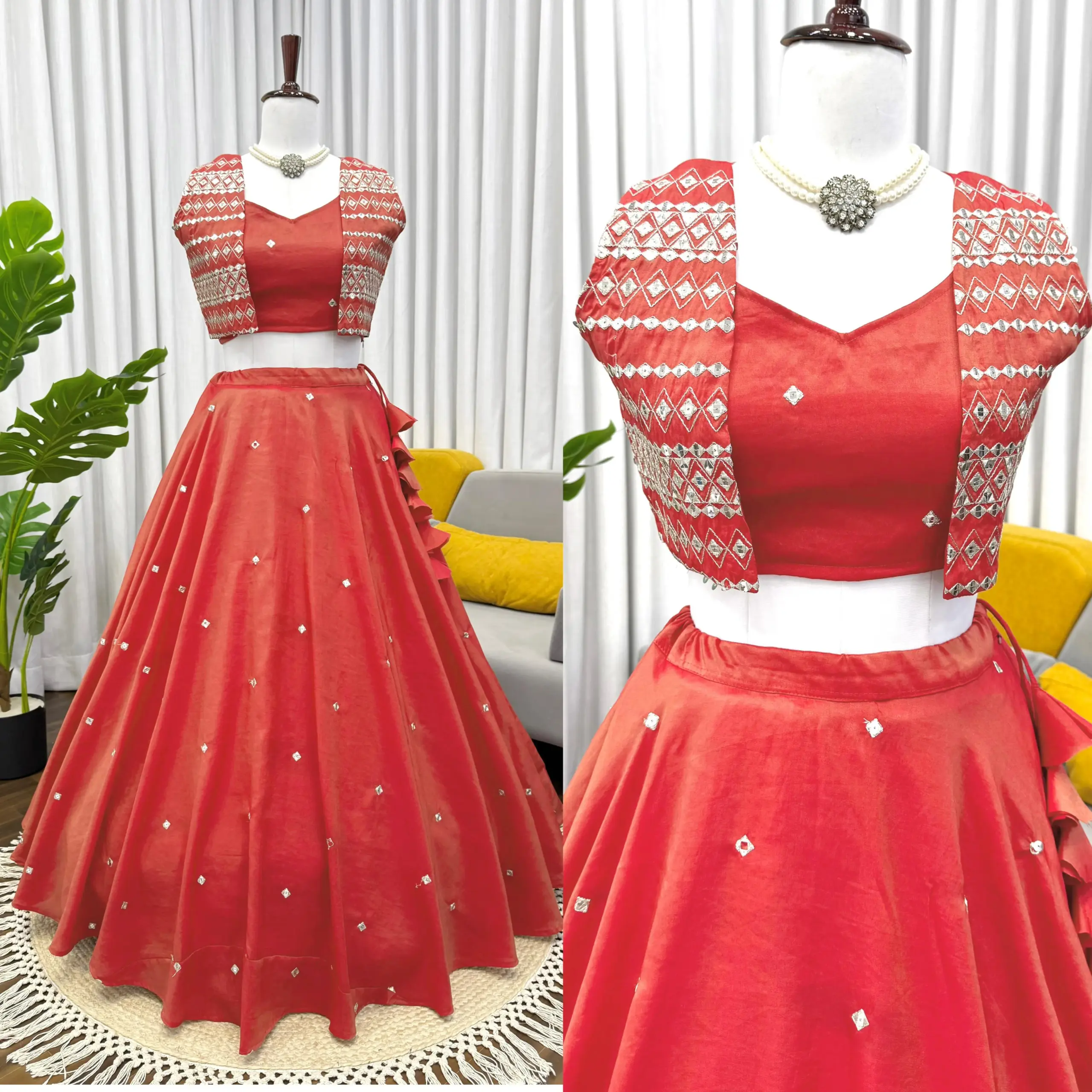Stylish Lehenga Choli with Koti - Image 3