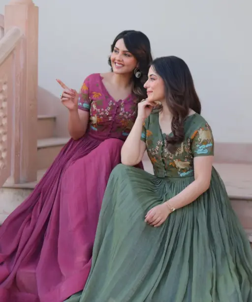 Trending Koti Gown Collection with Embroidery