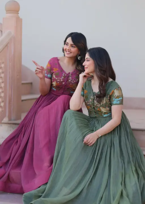 Trending Koti Gown Collection with Embroidery