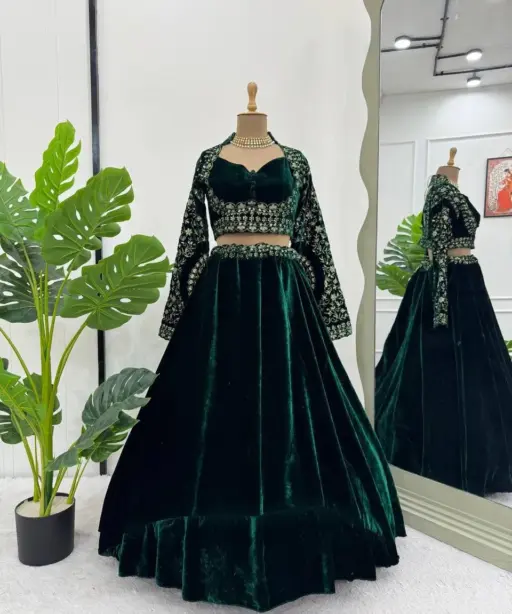Trending Winter Velvet lehenga