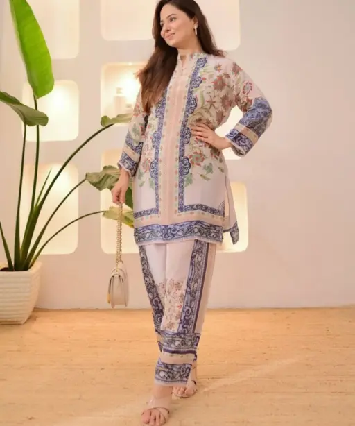 Turkish Printed Co ord Set in Plus Size