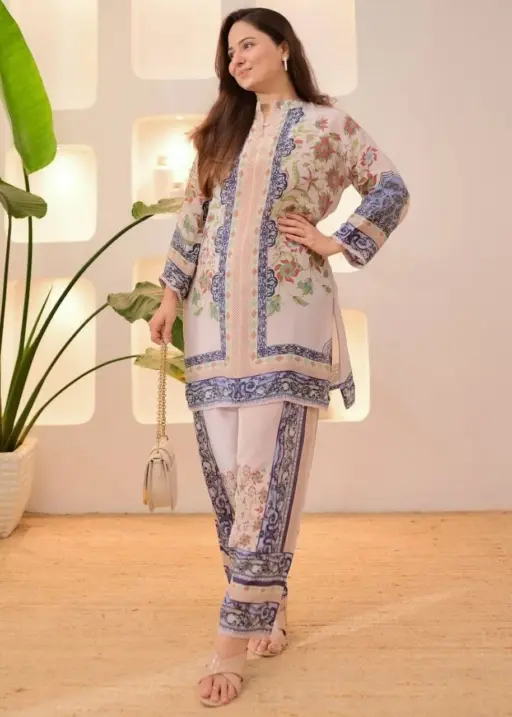 Turkish Printed Co ord Set in Plus Size
