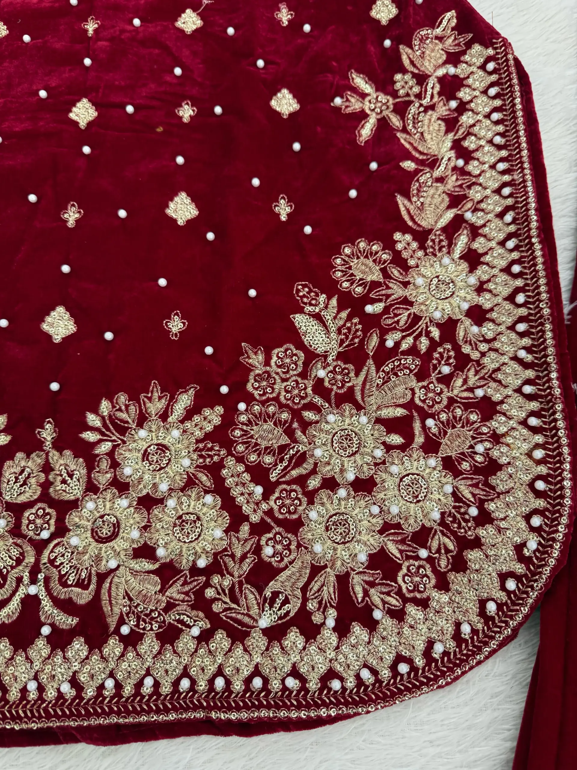 Velvet Plazzo Pakistani Salwar suit - Image 2