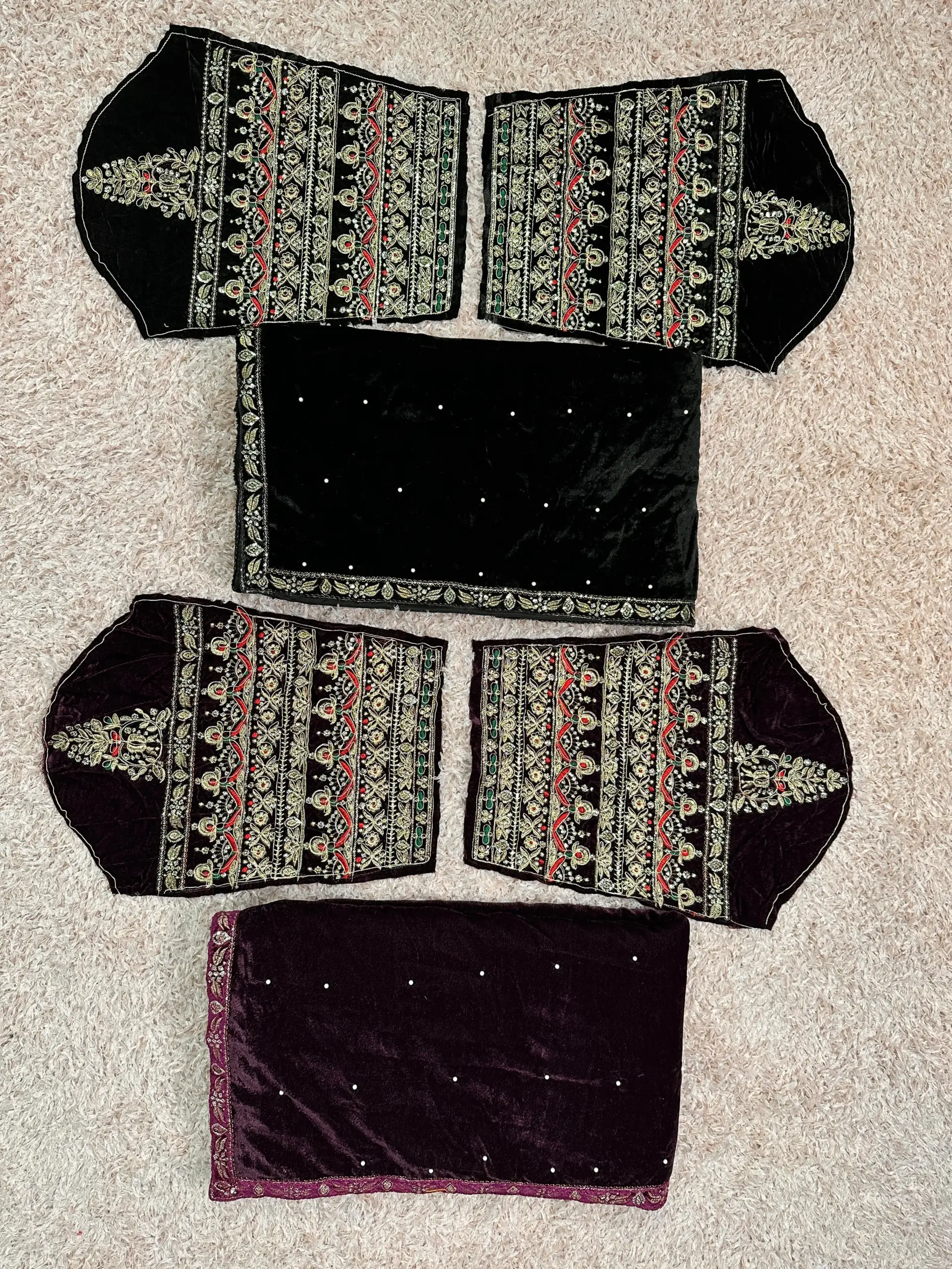 Winter Special Velvet Embroidery Sarees - Image 6