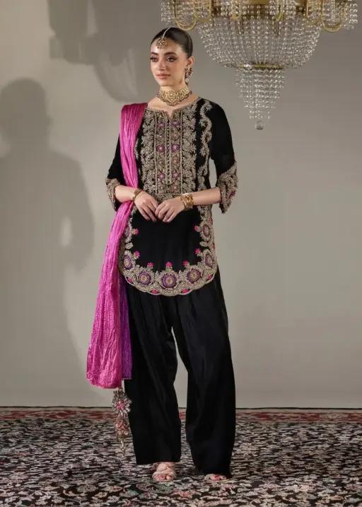 Winter Special Velvet Farshi Salwar with short top