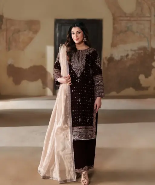Winter Wear Velvet Readymade Salwar