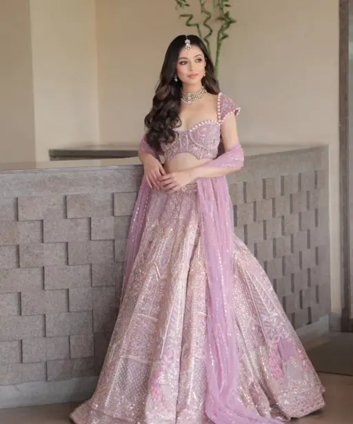 Baby Pink Bollywood Inspired Lehenga Choli
