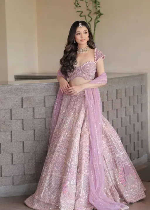 Baby Pink Bollywood Inspired Lehenga Choli