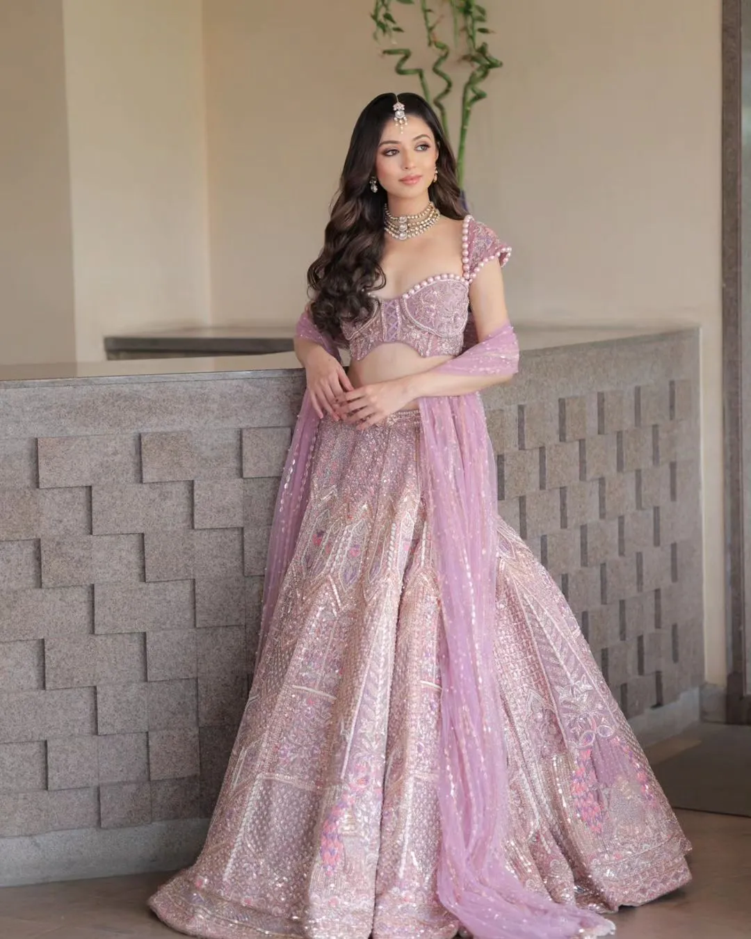 Baby Pink Bollywood Inspired Lehenga Choli