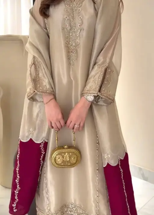 Chiku Straight Readymade Pakistani Suit Set