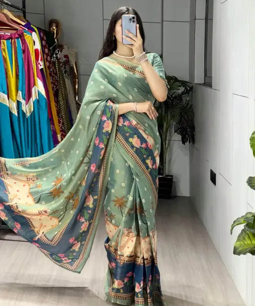 Cow Printed Saree
