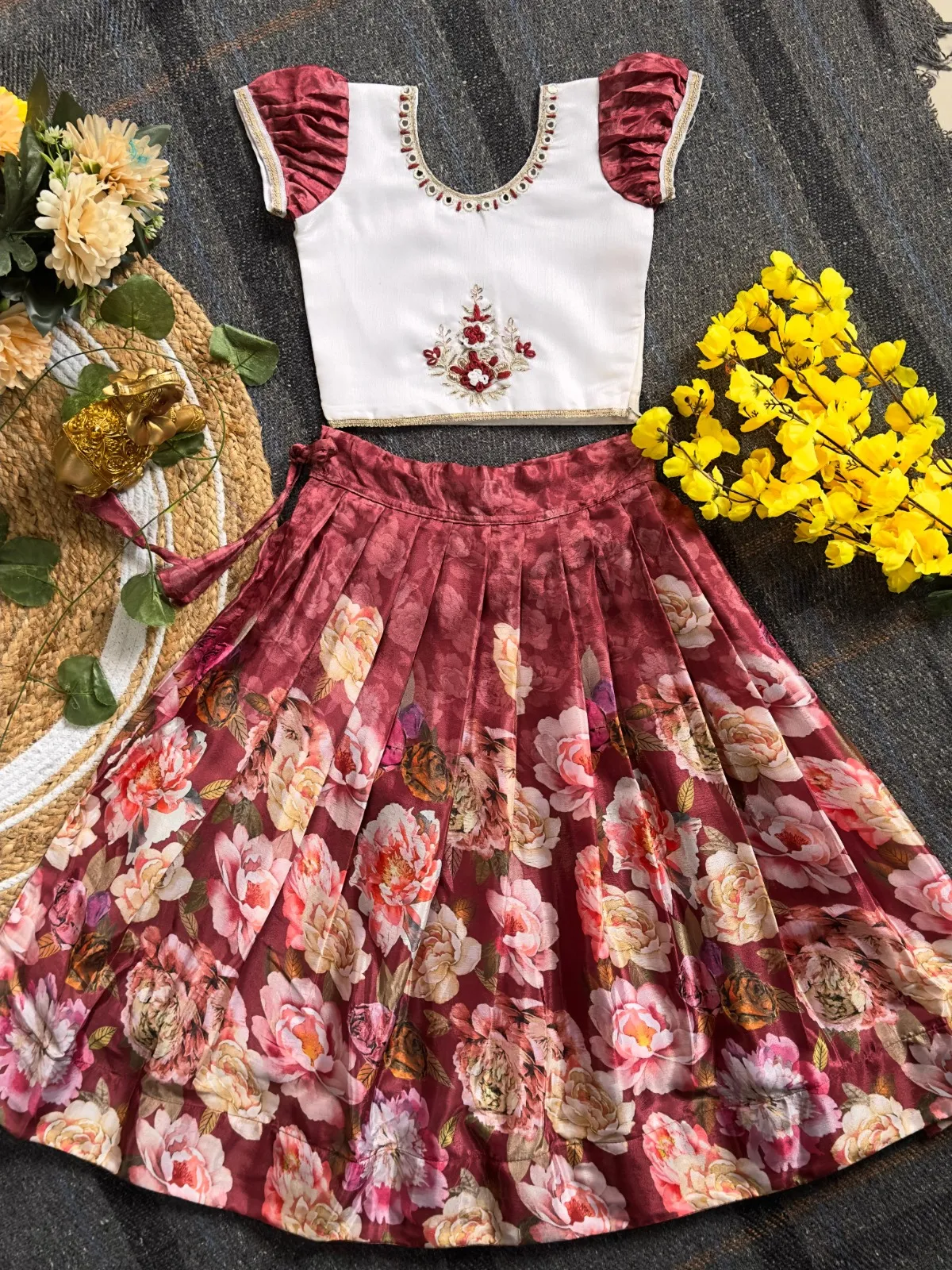 Festive wear Lehenga Set for Small Girls - Image 2