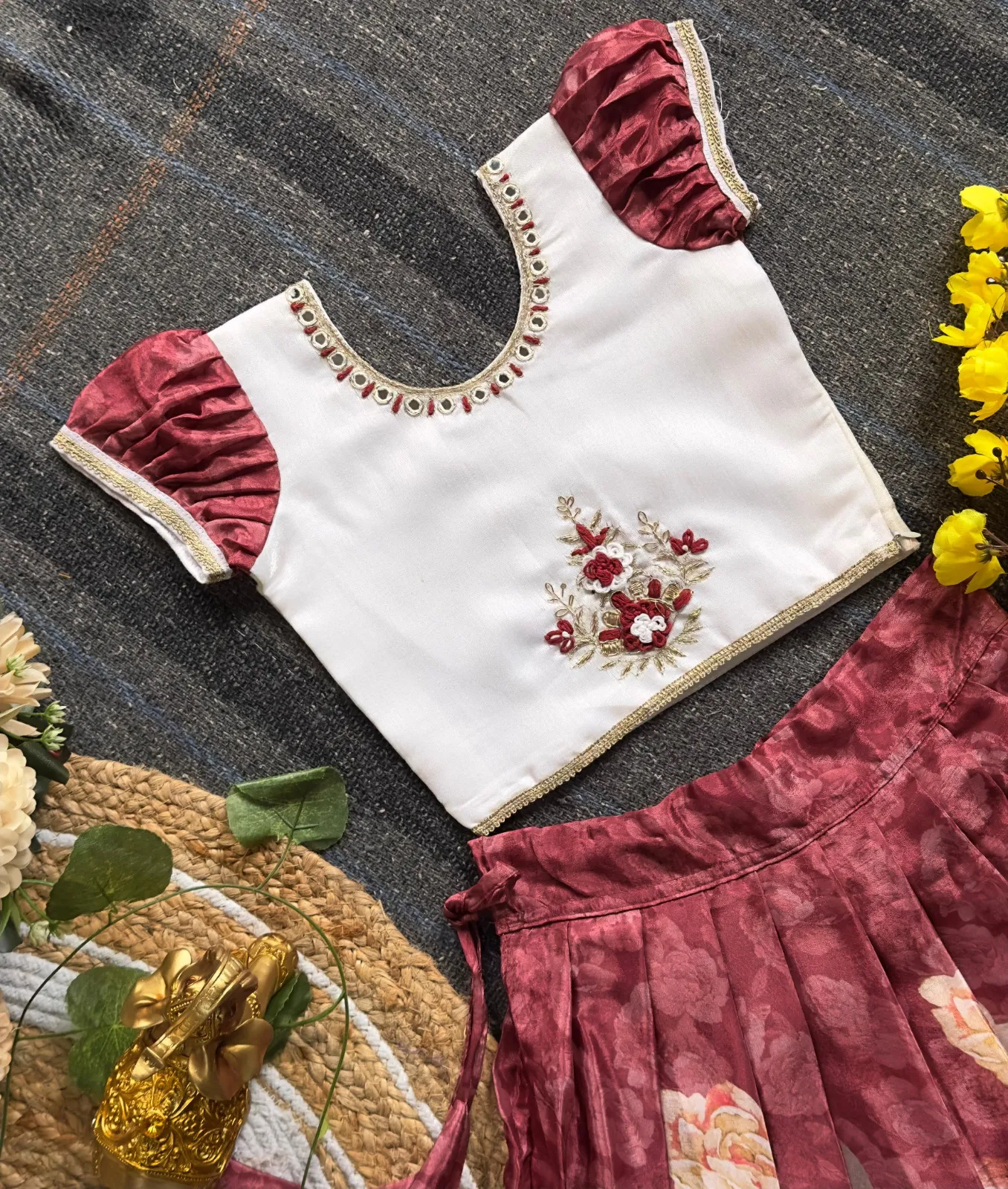 Festive wear Lehenga Set for Small Girls - Image 3