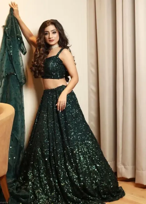 Influencer Inspired Full Shiny Lehenga Choli