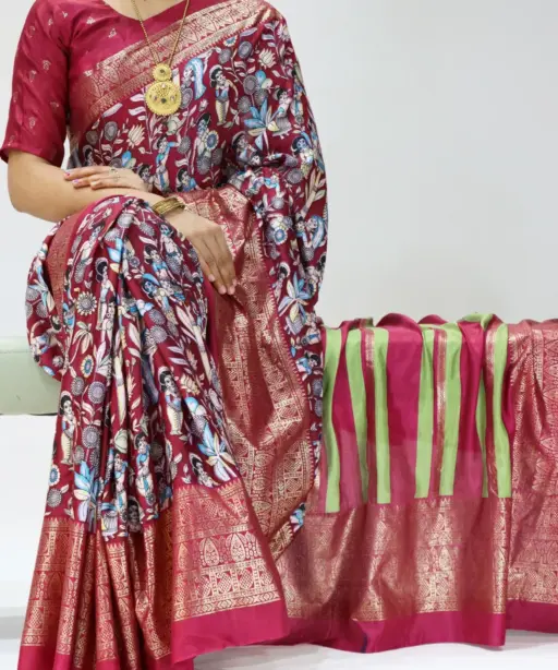 Kalamkari Printed Sarees 500 Range